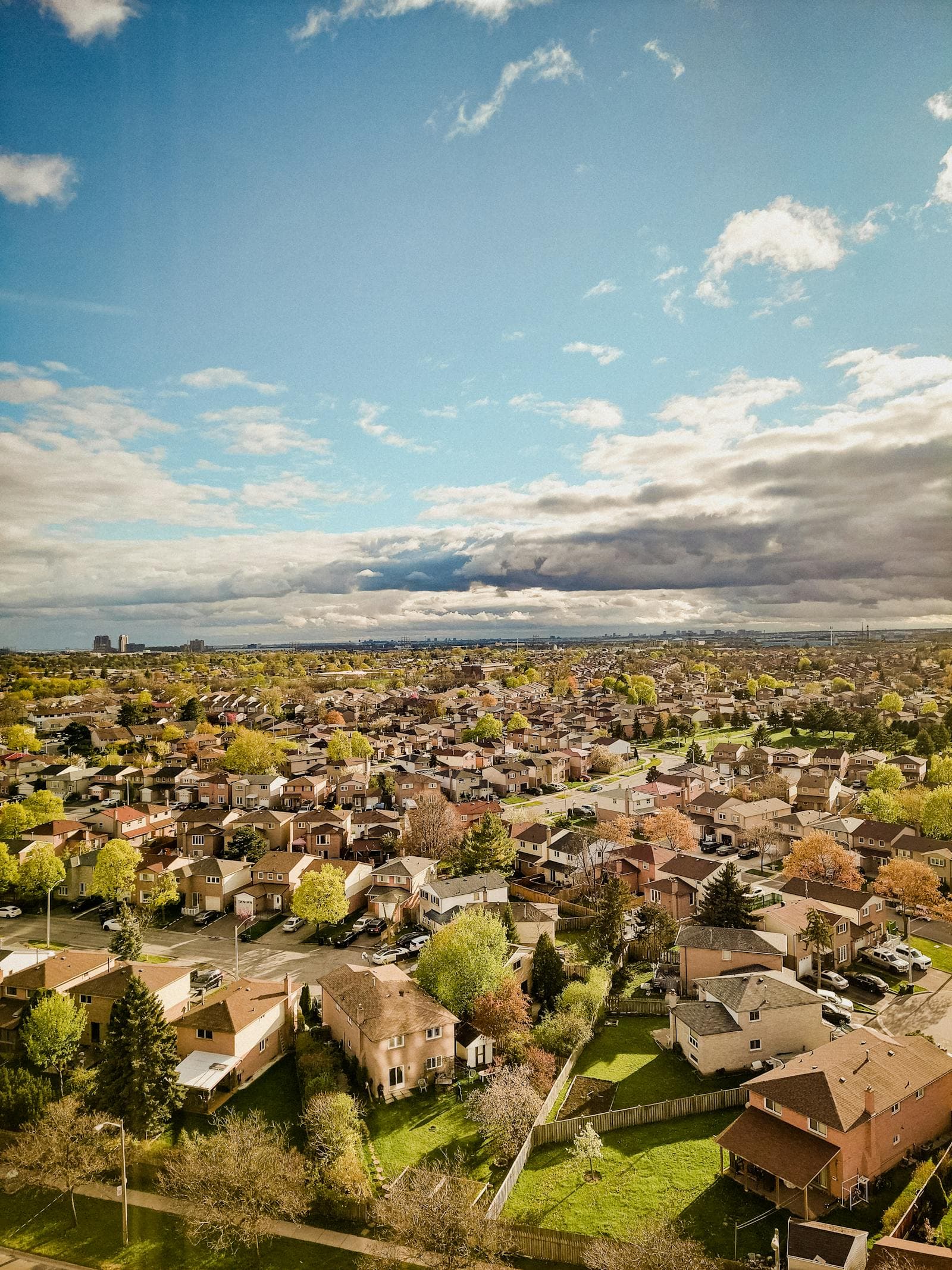 Aerial view of a wooded Midwestern suburban landscape — the kind of terrain Roger's covers around Eureka, MO and St. Louis County.